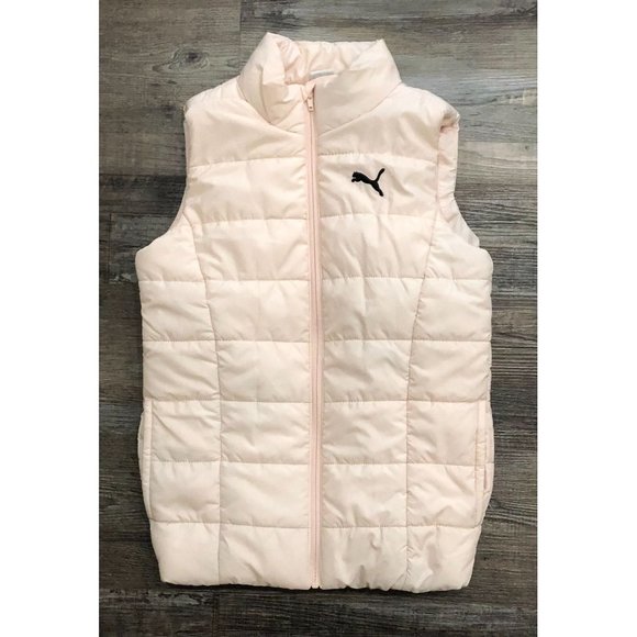 Puma Jackets & Blazers - Puma Womens Medium Pink Full Zip Quilted Puffer Vest